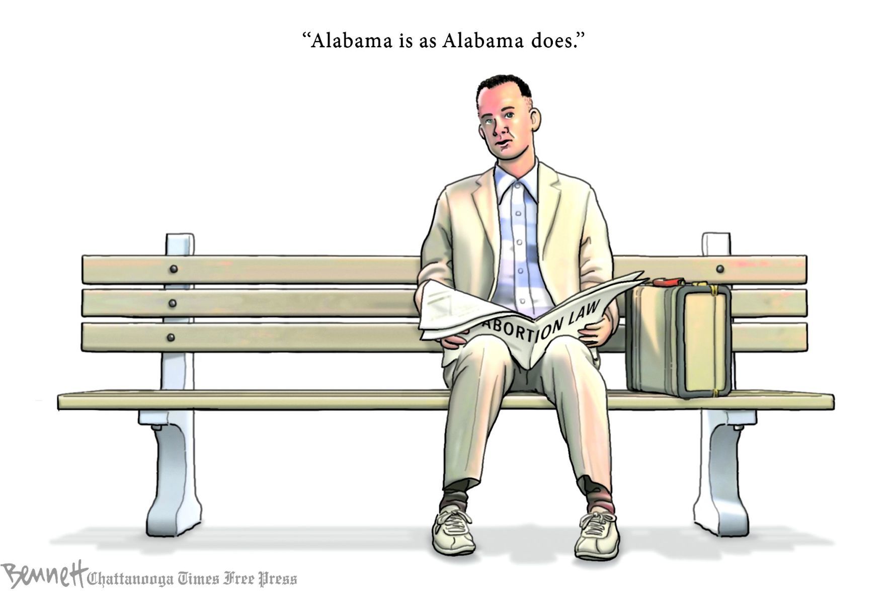 Bennett editorial cartoon